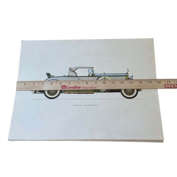 Old Cars Prints (16) Ariel Press Philip L. Sumner Portfolio Cadillac READ NOTE - Picture 4 of 9